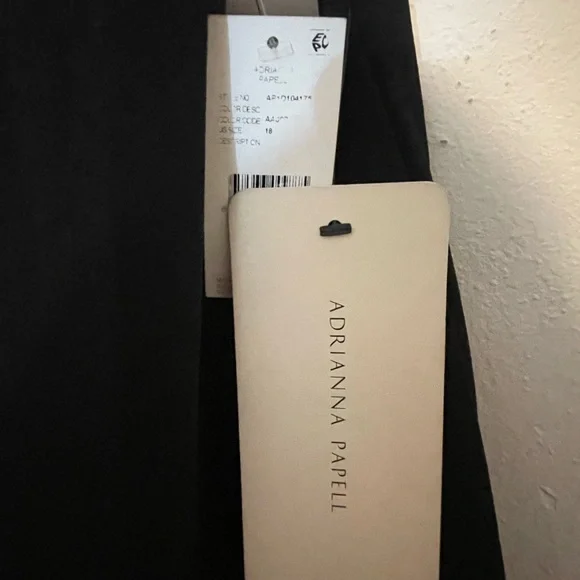 Adrianna Papell Size 18 NWT Black Midi Plus size Dress Cocktail Work Sleeveless - Picture 6 of 8